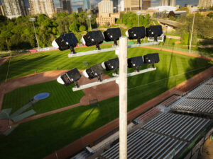 New Sports Lighting on Professional Baseball Diamond in London, Ontario